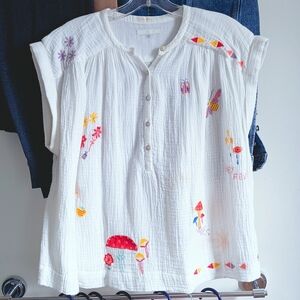 MOTHER - Rare! Slow Ride Popover - Summer's Dream Embroidered 💗